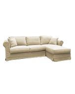 Canapé d'angle en tissu écru - Crowson