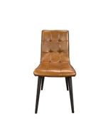 Chaise en cuir de buffle camel - Andrea