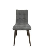 Chaise en cuir de buffle anthracite - Andrea