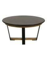 Table basse ronde en frêne et métal - Lazare