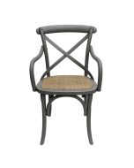 Fauteuil bistrot gris en bouleau massif - Ressources