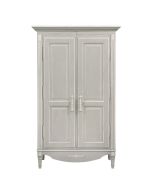 Armoire penderie grise 2 portes en bois - Gustavien