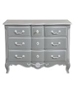 Commode galbée grise 5 tiroirs - Gustavien