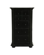 Semainier noir en bois 7 tiroirs - Bruges