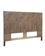 Tête de lit 140/160 cm industrielle en bois recyclé - Empreintes