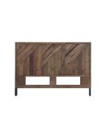 Tête de lit 140/160 cm industrielle en bois recyclé - Empreintes