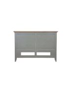 Tête de lit 160 cm en pin gris clair vieilli et plateau en frêne massif - Esquisse