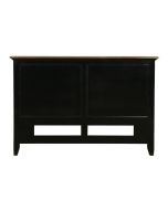 Tête de lit 160 cm noire en pin massif et plateau en frêne massif - Esquisse