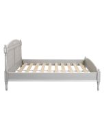 Lit 180x200 en bois gris rechampis blanc - Gustavien