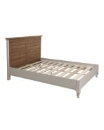 Lit 140x190 en épicéa massif gris tourterelle - Provence