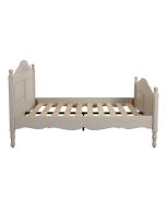 Lit 140x190 en bois lin vieilli - Romance