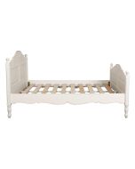 Lit 160x200 en bois blanc vieilli - Romance