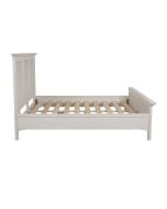 Lit 160x200 en épicéa massif blanc vieilli - Vénitiennes