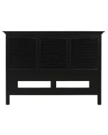 Tête de lit 140/160 cm noire en épicéa massif - Vénitiennes