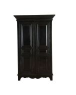 Armoire penderie noire 2 portes en bois - Harmonie