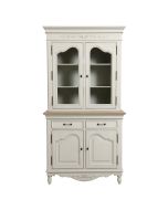 Buffet vaisselier lin vieilli 2 portes en bois - Romance