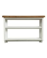 Étagère murale blanche en pin massif - Brocante