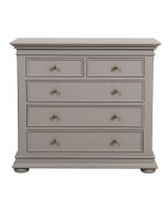 Commode 5 tiroirs grise - Harmonie