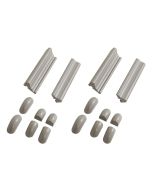 Set de finition pour bibliothèques modulables en bois gris - Harmonie