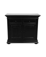Buffet bas noir 2 portes 2 tiroirs - Harmonie