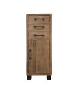 Meuble de rangement industriel 1 porte 3 tiroirs en orme recyclé - Transition