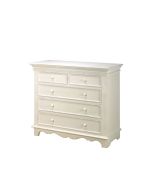 Commode blanche 5 tiroirs - Harmonie