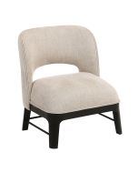 Fauteuil bas en tissu et métal personnalisable - Félix