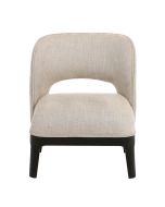 Fauteuil bas en tissu et métal personnalisable - Félix