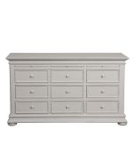 Commode blanche 6 tiroirs 3 tirettes - Harmonie