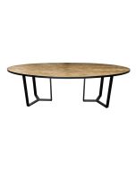 Table ovale en bois et métal pour 12 personnes - Haussmann