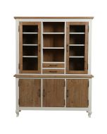 Buffet vaisselier en épicéa massif blanc naturel - Provence