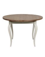 Table ronde extensible blanche en épicéa massif 4 à 8 personnes - Provence