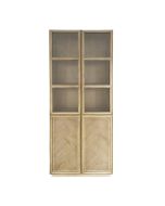 Bibliothèque vitrée en chêne - Auteuil