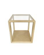 Bout de canapé vitré en chêne - Auteuil