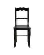 Chaise noire baroque en bois - Harmonie