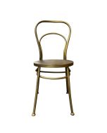 Chaise bistrot industrielle en métal bronze - Factory