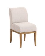 Chaise en tissu et pieds en frêne massif - Juliette