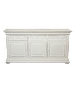 Buffet bas blanc 3 portes 3 tiroirs - Harmonie