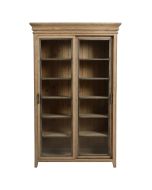 Bibliothèque 2 portes vitrées en bois massif - Initiale