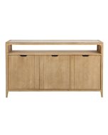 Bas de buffet 3 portes en frêne avec plateau en verre - Tallinn