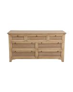 Commode de mercerie 7 tiroirs en épicéa naturel cendré - Vénitiennes