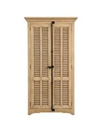 Armoire penderie 2 portes en épicéa naturel cendré - Vénitiennes