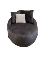 Fauteuil méridienne en tissu noir - Paolo