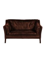 Canapé en cuir 2 places Marron Riders Mocha - Darwin