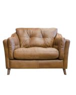Love seat en cuir marron - Newcastle