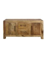 Buffet bas industriel 2 portes 2 tiroirs en orme recyclé - Transition