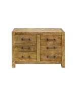 Buffet bas industriel 1 porte 3 tiroirs en orme recyclé - Transition