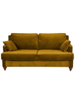 Canapé 2 places convertible couchage quotidien en tissu moutarde - Picadilly