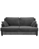 Canapé 2 places convertible couchage quotidien en tissu gris anthracite - Picadilly