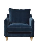 Fauteuil en velours bleu - Rivoli